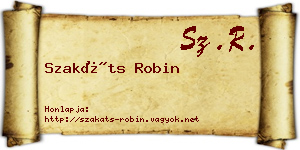 Szakáts Robin névjegykártya